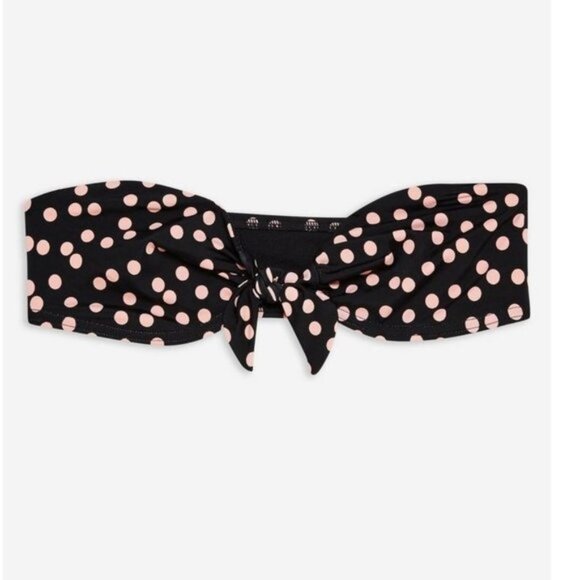NWOT TOPSHOP Spot Bandeau Bikini Top - Picture 3 of 8